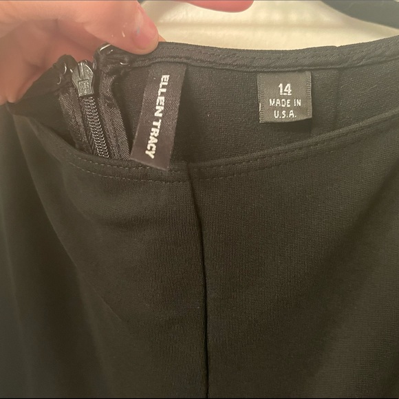 Ellen Tracy Black Straight Leg Pants - Picture 1 of 4